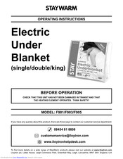 STAYWARM F901 Operating	 Instruction