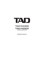 TAD M2500 Owner's Manual