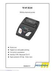 Megatron WSP-R241 Operating Instructions Manual