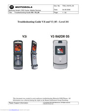 Motorola V3 razor 05 Troubleshooting Manual