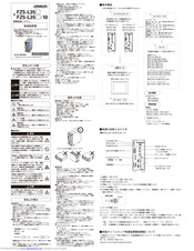 Omron SYSMAC FZ5-L350-10 Instruction Sheet