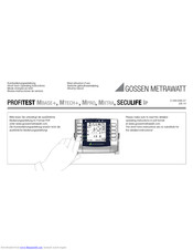 Gossen MetraWatt PROFITEST SECULIFE IP Short-Form Operating Instructions