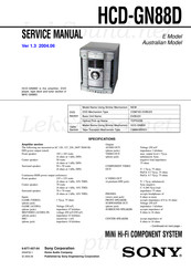 Sony HCD-GN88D Service Manual