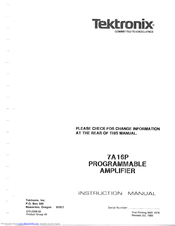 Tektronix 7A16P Instruction Manual