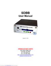 American Bus Video SDBB User Manual