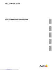 Axis Q7414 Installation Manual