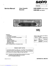 Sanyo VHR-350 Service Manual