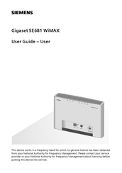 Siemens GIGASET SE681 WIMAX User Manual