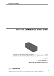 Wavecom WMO1-G900 User Manual