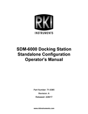 RKI Instruments SDM-6000 Standalone Configuration Operator's Manual