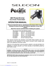 Selecon PAC235080V Operation Manual