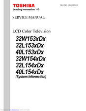 Toshiba 32W154xDx Service Manual