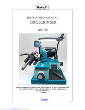 Kaindl BSG 60 Instruction Manual