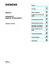 Siemens SIMATIC IPC627D Operating Instructions Manual