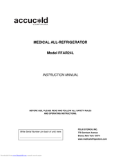 Accucold FFAR24L Instruction Manual