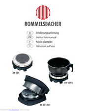 Rommelsbacher RK 501/SU Instruction Manual