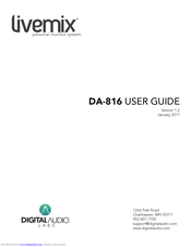 Digital Audio Labs LIVEMIX DA-816 User Manual