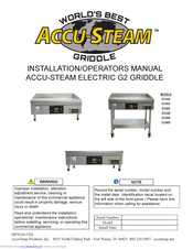 Accu-Steam EG48B Installation & Operator's Manual
