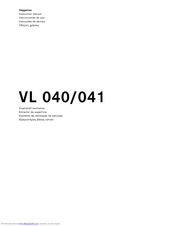 Gaggenau VL 041 Instruction Manual