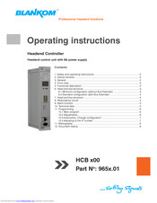 Blankom 9652.01 Operating Instructions Manual