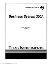 Texas Instruments Business System 300A Operator's Manual