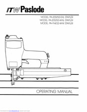 Paslode PA-114/32-W14 Operating Manual