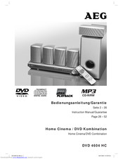 AEG DVD 4604 HC Instruction Manual & Guarantee