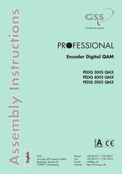 GSS PEDQ 5005 QMX Assembly Instruction Manual