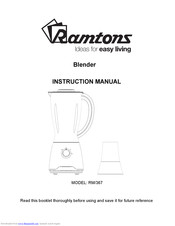 Ramtons RM/367 Instruction Manual