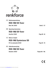 Renkforce RSD-1802 Operating Instructions Manual