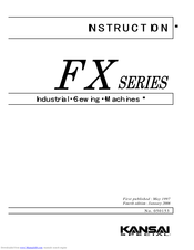KANSAI FX SERIES Instruction