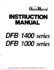 KANSAI DFB 1000 series Instruction Manual