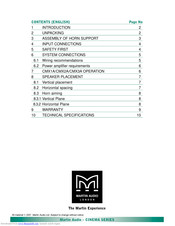 Martin Audio Screen Channel Manual