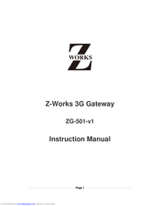 Z-Works ZG-501-v1 Instruction Manual