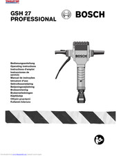 Bosch GSH 27 PROFESSIONAL Operating Instructions Manual