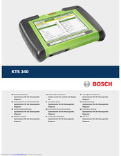 Bosch KTS 340 Operating Instructions Manual