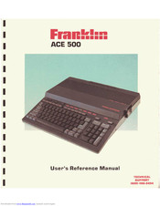 Franklin ACE 500 User's Reference Manual