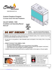 Stellar Hearth galaxy pier Installation And Operating Manual