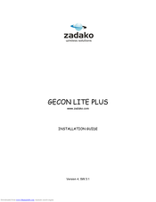 Zadako GECON LITE PLUS Installation Manual