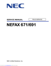NEC NEFAX - 691 B/W Laser Service Manual