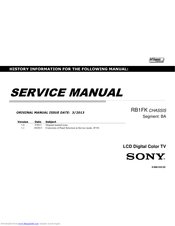 Sony BRAVIA KDL-40R470A Service Manual