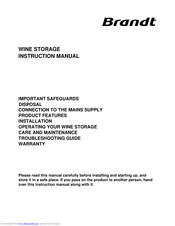 Brandt CAV80X Instruction Manual