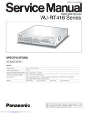 Panasonic WJRT416 - 16CH DIGITAL RECORDER Service Manual