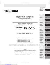 Toshiba TOSVERT VF-S15 series Instruction Manual
