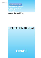 Omron CS1W-MCH71 - Operation Manual