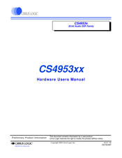 Cirrus Logic CS4953xx Hardware User Manual