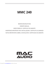MAC Audio MMC 240 Owner's Manual