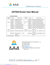 Alotcer AR7000-F User Manual