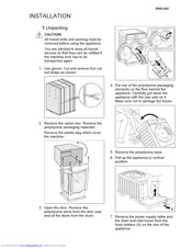Electrolux EWF12033 Installation Manual