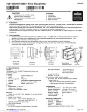 SIGNET 8550-1 Installation Manual